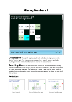 Missing Numbers 1