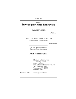 Brief for Petitioner in Jones v. Flowers et al., 04-1477