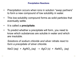 Precipitation Reactions