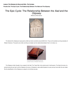 The Epic Cycle: The Relationship Between the Iliad and the Odyssey