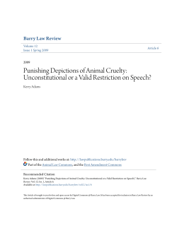 Punishing Depictions of Animal Cruelty