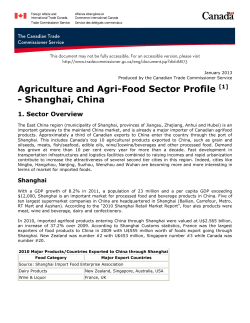 Agriculture and Agri-Food Sector Profile