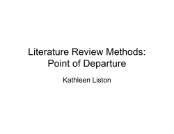 Literature Review Methods