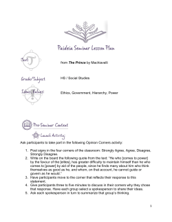 1 from The Prince by Machiavelli HS / Social Studies Ethics