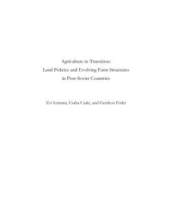 Land Policies and Evolving Farm Structures in Post
