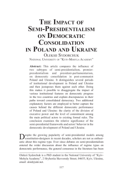 the impact of semi-presidentialism on democratic consolidation in