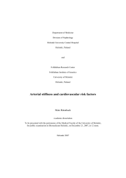 Arterial stiffness and cardiovascular risk factors