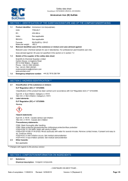 Ammonium Iron (III) Sulfate SECTION 1: IDENTIFICATION OF THE