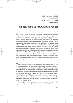 The Economics of Place-Making Policies