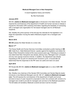 Timeline for Managed Care - Community Support Network, Inc.