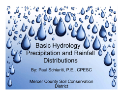 Basic Hydrology – Precipitation and Rainfall Distributions