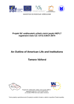 Projekt S&iacute;ť vzdělavatelů učitelů ciz&iacute;ch jazyků NEFLT