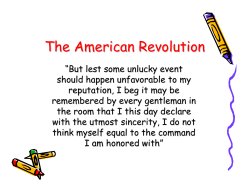 The American Revolution - Catawba County Schools