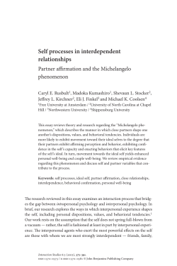 Self processes in interdependent relationships