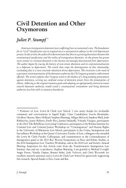 Civil Detention and Other Oxymorons