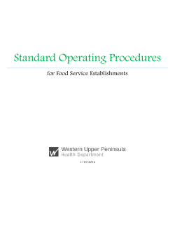 Standard Operating Procedures - Western Upper Peninsula Health