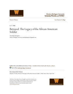 Betrayed. The Legacy of the African American Soldier