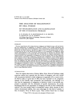 the analysis of malignancy by cell fusion