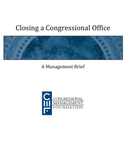 Closing a Congressional Office