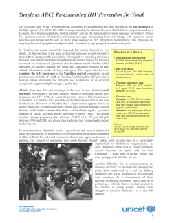 Simple as ABC? Re-examining HIV Prevention for Youth