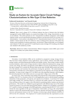 Study on Factors for Accurate Open Circuit Voltage