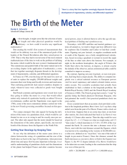 The Birth of the Meter