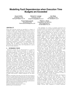 Modelling Fault Dependencies when Execution