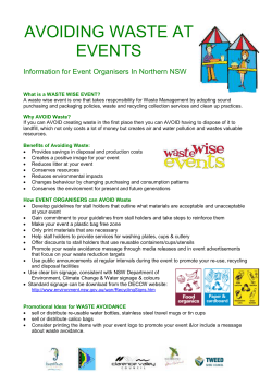 avoiding waste at events