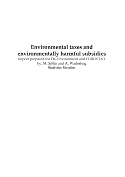 Environmental taxes and environmentally harmful subsidies
