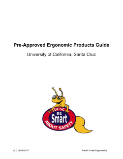 Pre-Approved Ergonomic Products Guide