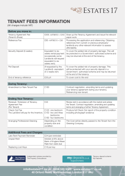 Tenants Fee Guide
