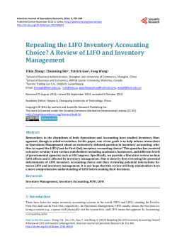 Repealing the LIFO Inventory Accounting Choice?