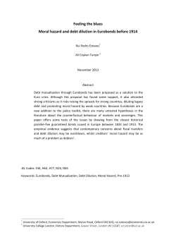 Feeling the blues Moral hazard and debt dilution in Eurobonds