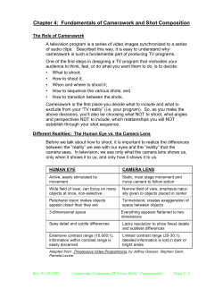 Chapter 4: Fundamentals of Camerawork and Shot Composition