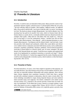 12 Proverbs in Literature