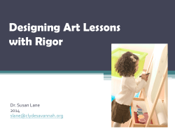 Designing Art Lessons with Rigor