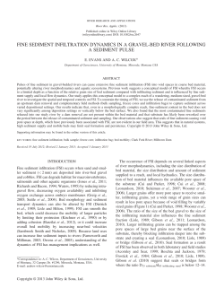 fine sediment infiltration dynamics in a gravelbed river following a