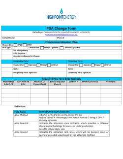 PDA Change Form