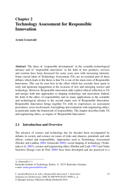 Technology Assessment for Responsible Innovation