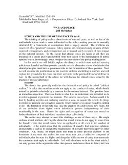 War and Peace - Jeff McMahan