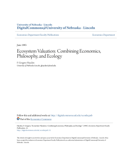 Ecosystem Valuation: Combining Economics, Philosophy, and