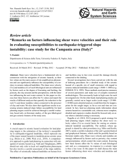Review article &ldquo;Remarks on factors influencing shear wave