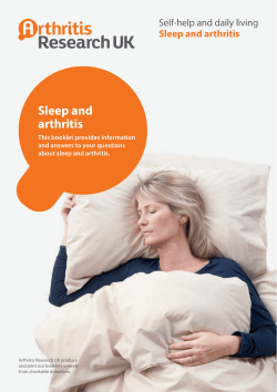 Sleep and arthritis - Arthritis Research UK