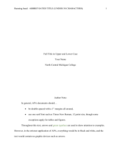 Running head: ABBREVIATED TITLE (UNDER 50 CHARACTERS