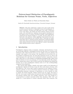 Pattern-based Distinction of Paradigmatic Relations for German