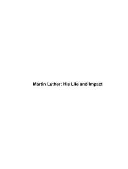 Martin Luther: His Life and Impact