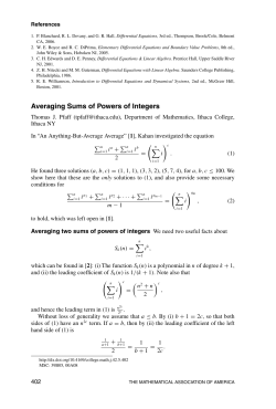 Averaging Sums of Powers of Integers