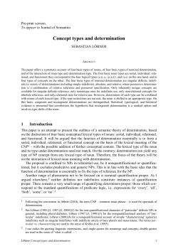Concept types and determination