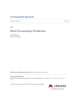 Short Documentary Production - University of Minnesota Libraries