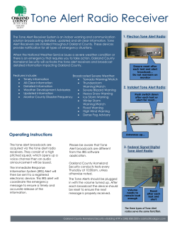 Tone Alert Radio Receiver - Oakland County, Michigan